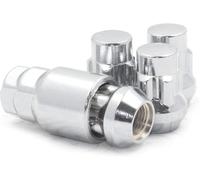 Wheel Accessories Parts 4 PC 12x1.75 Chrome Wheel Locking Lug Nuts Acorn Cone Seat Closed End 1.38" Long M12x1.75 Thread Size Premium Wheel Lock Set with Key (Set of 4)