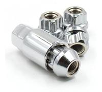 Wheel Accessories Parts 4 PC 12x1.75 Wheel Locking Lug Nuts Open End Bulge Acorn Chrome M12x1.75 Thread Size, 0.83" Length Premium Wheel Lock Set with Key (Set of 4)