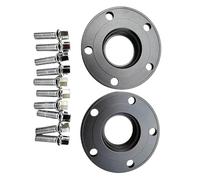 Wheel Adapters 2pcs 1 Inch 25mm 5x112 57.1mm CB 14x1.5 Studs Hubcentric Wheel Spacers For VW For Golf MK4 MK5 For Bora For Polo 6R 6C 2002-2018(25mm Black)