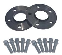 Wheel Adapters 2pcs 10MM/12MM 5x 4.4''5x112 Wheel Spacers WIth Long Thread 14x1.5 Ball Type Bolts For Benz(10mm black-thin)