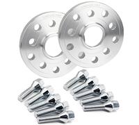 Wheel Adaptors Spacers Compatible With A1 A2 A3 A4 A6 C4 C5 C6 A8 4E For TT For Almighty For Quattro Wheel Spacer Tire Hub Spacers Shims Stud M14*1.5 Lug Nut 15mm 5*112/5*100(Silver,40mm cone bolt)