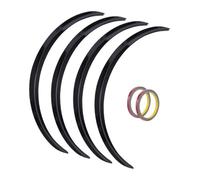 Wheel Arch Moulding For Focus For Edge For Fusion For Mustang Car Arches Wheel Eyebrow Mud Guard Fender Flares Flaps With Stickers 73cm 29''(Glossy Black)
