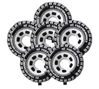 Wheel Balloons 6Pcs 26.8x29.5in Round Aluminium Foil Decorative Tire Balloons Birthday Party Race Car Party Decorations, Large Wheels