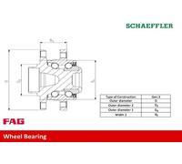FAG 713 6063 70 Wheel bearing kit