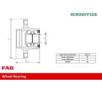 Wheel bearing 713 6237 20 FAG for SUZUKI GRAND VITARA I