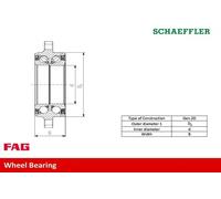 Wheel bearing 713 6679 20 FAG for BMW 5 6 6 Convertible 5 Touring