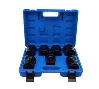 Wheel Bearing Socket Set 7 Piece 1/2 Inch Drive 6 Point Axle Nut Socket | Remove and install wheel bearing locknuts on cars trucks and SUVs with this 7 piece chrome molybdenum steel socket set