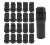 Wheel Bolt Compatible with HR-V For Escape For Sierra 21pcs M12x1.5 Black Lug Nuts Spline Lugnuts Car Wheel Bolts Automotive Accessories
