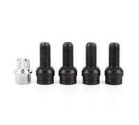 Wheel Bolt Lock Lug Nut Set Premium Black Steel M14x1 5mm 4+1 Pack Secure Anti Theft Wheel Accessories For Cars Trucks SUVs