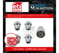 Locking Wheel Nut Bolt Kit Fits Ford B-MAX C-MAX Capri Consul Coupe Febi 27057