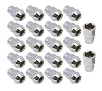 Wheel Bolts Nuts 20x Car Accessories Wheel Locking Nuts Bolts Hub Studs W/ 2 Keys M12x1.5 Compatible With For Transit For Connect 2002-2018