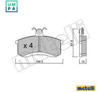 Wheel cylinder Aluminium 04-0896 METELLI for TOYOTA YARIS/VITZ