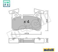 METZGER 101-1113 Wheel Brake Cylinder