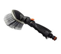 Wheel Car Wash Brush with Water Switch and Snap-On Male Hose Connector - Car Wash Brush for Hose Pipe