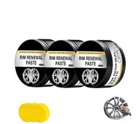 Wheel Care & Restoration Paste, Alloy Wheel Repair Kit, Rim Renewal Paste, Wheels Scratch Repair, Scratch Removal Wax, Car Scratch Repair Pastes, Fills Scuffs and Restores a Brilliant，3PC