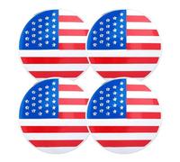 Wheel Centre Decal - Pro | US Flag Cover - Autocollant De Centre De Roue 4pcs Couvercle En D'Aluminium Drapeau Américain Stickers De Roue Pour Camion Minivan SUV Patriotique | 2026 Pro