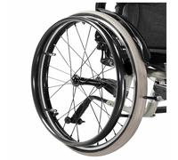 Wheel Chair Accessories Adults,22''/24'' Wheelchair Rim Covers,Wear-Resistant Wheelchair Push Rim Covers Accessories,Non-Slip Silicone Push Rings Black