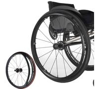 Wheel Chair Push Wheel Covers,1 Pair Silicone Wheelchair Rim Covers, 22/24inch Wheelchair Push Rim Covers, Non-Slip Wheelchair Push Rings(Black,22in)