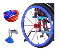 Wheel Chair Push Wheel Covers,1 Pair Silicone Wheelchair Rim Covers, 22/24inch Wheelchair Push Rim Covers, Non-Slip Wheelchair Push Rings(Blue,22in)