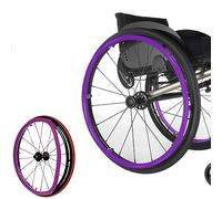Wheel Chair Push Wheel Covers,1 Pair Silicone Wheelchair Rim Covers, 22/24inch Wheelchair Push Rim Covers, Non-Slip Wheelchair Push Rings(Purple,24in)