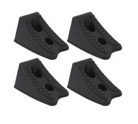 Wheel Chocks Heavy Duty Anti Slip Triangular Tire Stopper Blocks Set for Car Trailer RV Black Rubber 8 x 4.7 x 4.7 Inches 4 Pack
