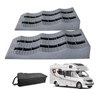 Wheel Chocks - Tyre Saver Brake | Tyres Stoppers Ridged Wedges | 2pieces Heavy-Duty Leveling Blocks | Multifunctional Lightweight Trailer Wheels Levelers For Uneven Ground