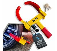 Wheel Clamp - Heavy Duty Anti-Theft Security Lock for Cars, Caravans, and Trailers - Adjustable, High-Visibility Vehicle Protection