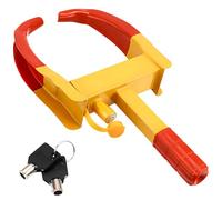 Wheel Clamp, Heavy Duty Car Lock, Wheel Clamp Car Safety Lock, Wheel Lock Anti Theft Wheel Clamp for Car, Caravan, Motorhome, Boats, Trailers, Motorcycles Van etc, 2 KeysSupplied(Yellow/Red)
