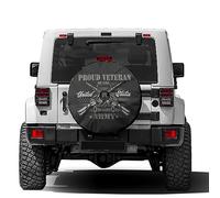 Wheel Cover American Veteran Tire Cover Case Windproof Rain Tires Covers For Travel Vehicle Car,76-79cm