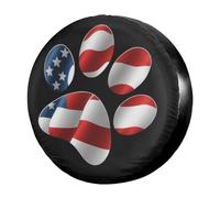 Wheel Cover Paws Us American Flag Spare Tire Protective Cover Snow Anti-Uv Tires Protector For Trailer Automotive Accessories Universal,60-69cm