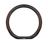 Wheel Cover Protector For Grand Cherokee XJ Renegade Compass Wrangler JK TJ Patriot SRT Trail Hawk Accessories Car PU Steering Wheel Cover(D Brown)