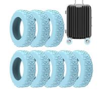 Wheel Covers for Luggage, Wheel Covers for Rolling Suitcases - 8X Waterproof Silicone Wheel Protectors for Luggage | Dust Cover for Swivel Wheel, Blue, Se référer à la description, Refer to