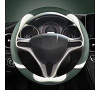 Wheel Covers PU Leather Car Steering Wheel Cover For Fit For Jazz For City 2009 2010 2011 2012 2013 Auto Accessories(GREEN)