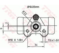 TRW BWD127 Wheel Brake Cylinder