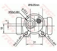 TRW BWD130 Wheel Brake Cylinder