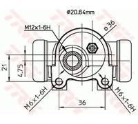 TRW BWF153 Wheel Brake Cylinder