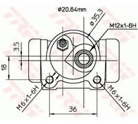 TRW BWF169 Wheel Brake Cylinder