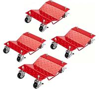 Wheel Dolly Set,680kg Load,360° Swivel Casters,Car Wheel Dolly Set,Fits Many Vehicles,Textured Anti-Slip Platform,Swivel Casters with Brakes