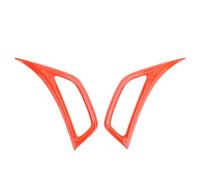 Wheel Eyebrow Side Conditioning Vent Decor Cover Orange Premium ABS Trim for JL JLU 2 Door 4 Door Unlimited 2018-2025 JT Sports Sahara Stylish Interior Enhancement (Orange)