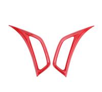 Wheel Eyebrow Side Conditioning Vent Decor Cover Orange Premium ABS Trim for JL JLU 2 Door 4 Door Unlimited 2018-2025 JT Sports Sahara Stylish Interior Enhancement (Red)