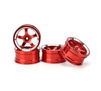 Wheel Hub Accessory Aluminum Alloy 4Pcs High Strength RC Wheel Hub, RC Car Wheel Hub, 1/10 Wheel Hub RC Drift Car for RC Touring Car(red)