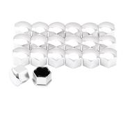 Wheel hub bolts Compatible With Dacia For Duster For Kaptur For Fluence 17mm Car Wheel Cover Hub Nut Bolt Covers(Silver)