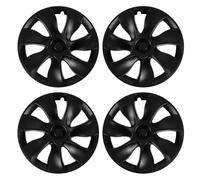 Wheel Hub Cap, 4PCS Matte Black 19 Inch Wheel Adapter Set Matte Black Snap on Hub Caps Full for Teslas Y 2020-2023 (Symmetrical)
