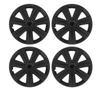 Wheel Hub Cap Full Wrapping Scratch Resistant Wheel Rim Protector, 19 Inch, 4 Pieces - Enhanced Coverage, Premium ABS Construction, Easy Snap Installation for Model Y 2021-2024 (Matte Black)