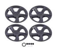 Wheel Hub Caps 19 Inch ABS Plastic Matte Black Spiral Aerodynamic Design Snap Fit Easy Installation Complete Set of 4 for Model Y Juniper 2025 2026