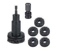 Wheel Hub Cleaning Kit, Wheel Hub Resurfacing Tool, Brake Hub Cleaning Kit Includes 5 Pads,Fits Power Drill or 1/2" Impact Driven Wrenches- Quick Rust Removal for Lug Studs and Rotors.