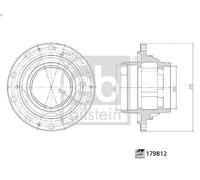 Wheel hub FEBI 179812 for IVECO TRAKKER I 7.79 2004-2012