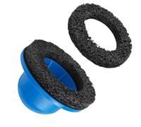 Wheel Hub Grinder Cleaning Brush Tool 150mm with Grinding Cup for Fast Rim Descaling, 1500 RPM Compatible, Silicon Carbide ABS Disc for Automotive and Mechanical Use, Black Blue