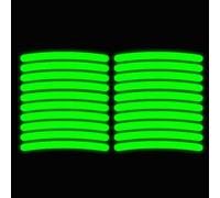 Wheel Hub Reflective Sticker | Night Safety Wheel Rim Stickers Reflective - Self-Adhesive Glow in The Dark Stripe Decoration for Motorcycle