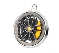 Wheel Hub Style Car Air Freshener Clip Aromatherapy Diffuser with Sea Fragrance (Yellow)